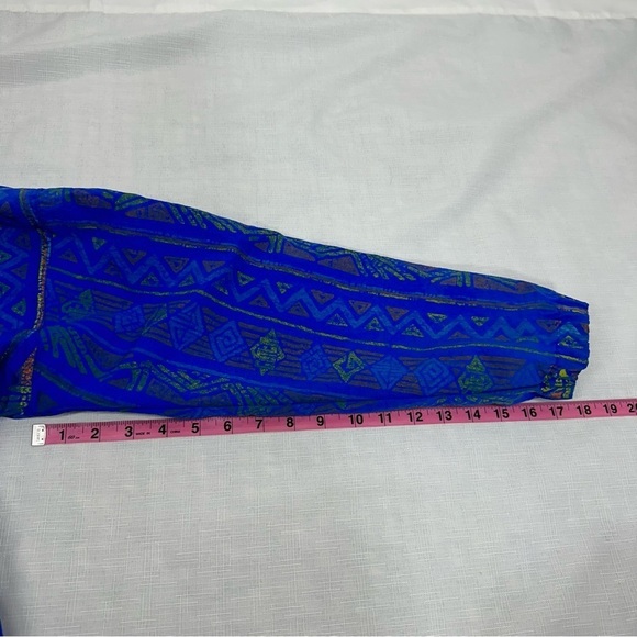 Vintage Gotcha Boys Medium 10-12 Blue Print Windbreaker Pullover Jacket - Picture 13 of 13